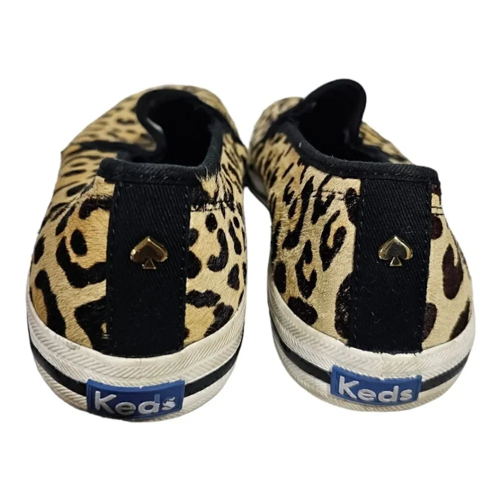KEDS x‎ KATE SPADE Double Decker Leopard  Calf Hair Sneakers - Size 9 1/2