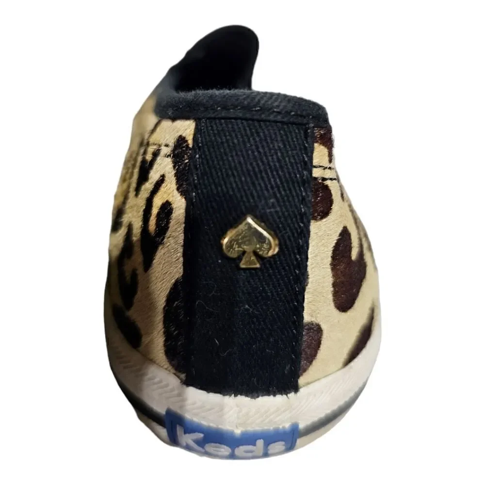 KEDS x‎ KATE SPADE Double Decker Leopard  Calf Hair Sneakers - Size 9 1/2