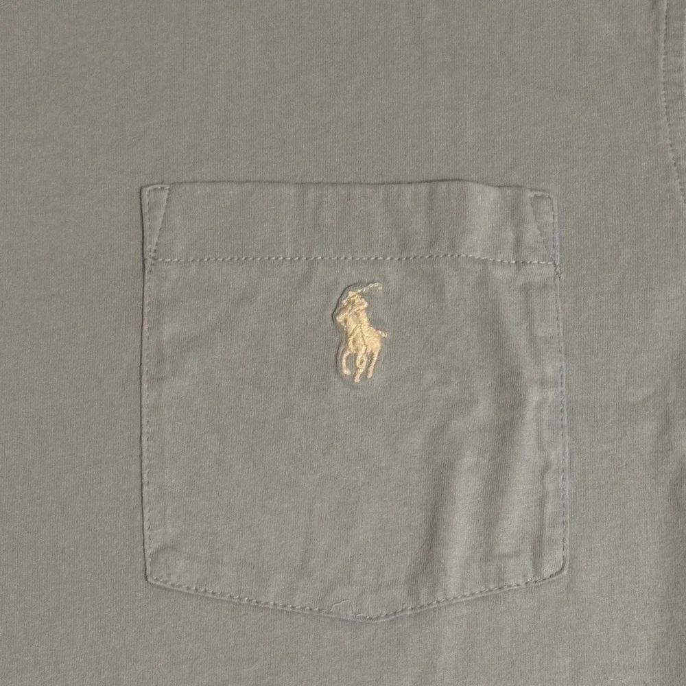 Polo Ralph Lauren Mens Classic Fit Pocket Polo Shirt Light Blue Large Cotton