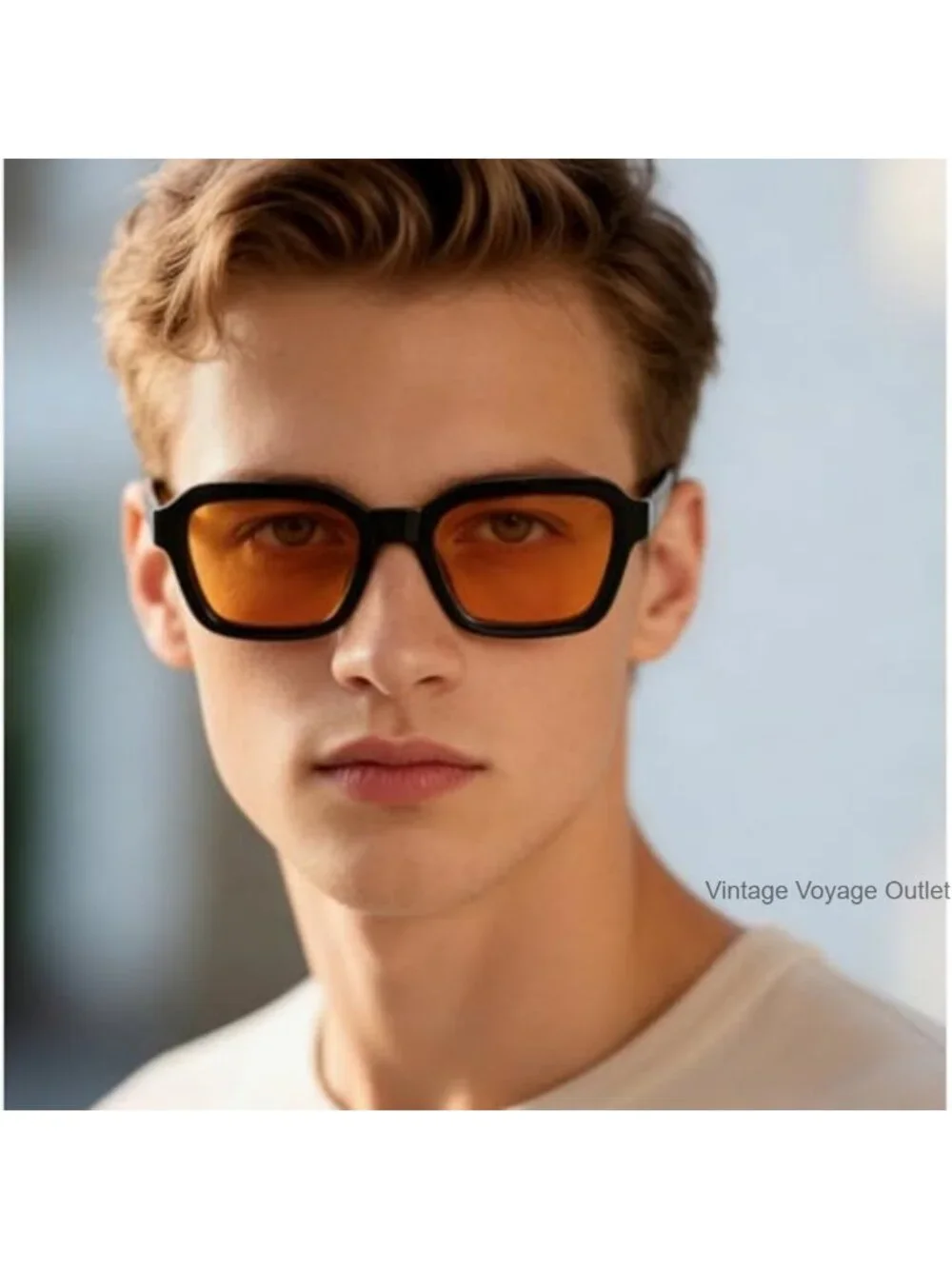 Retro Square Sunglasses UV400 Vintage 90s Hexagon Unisex