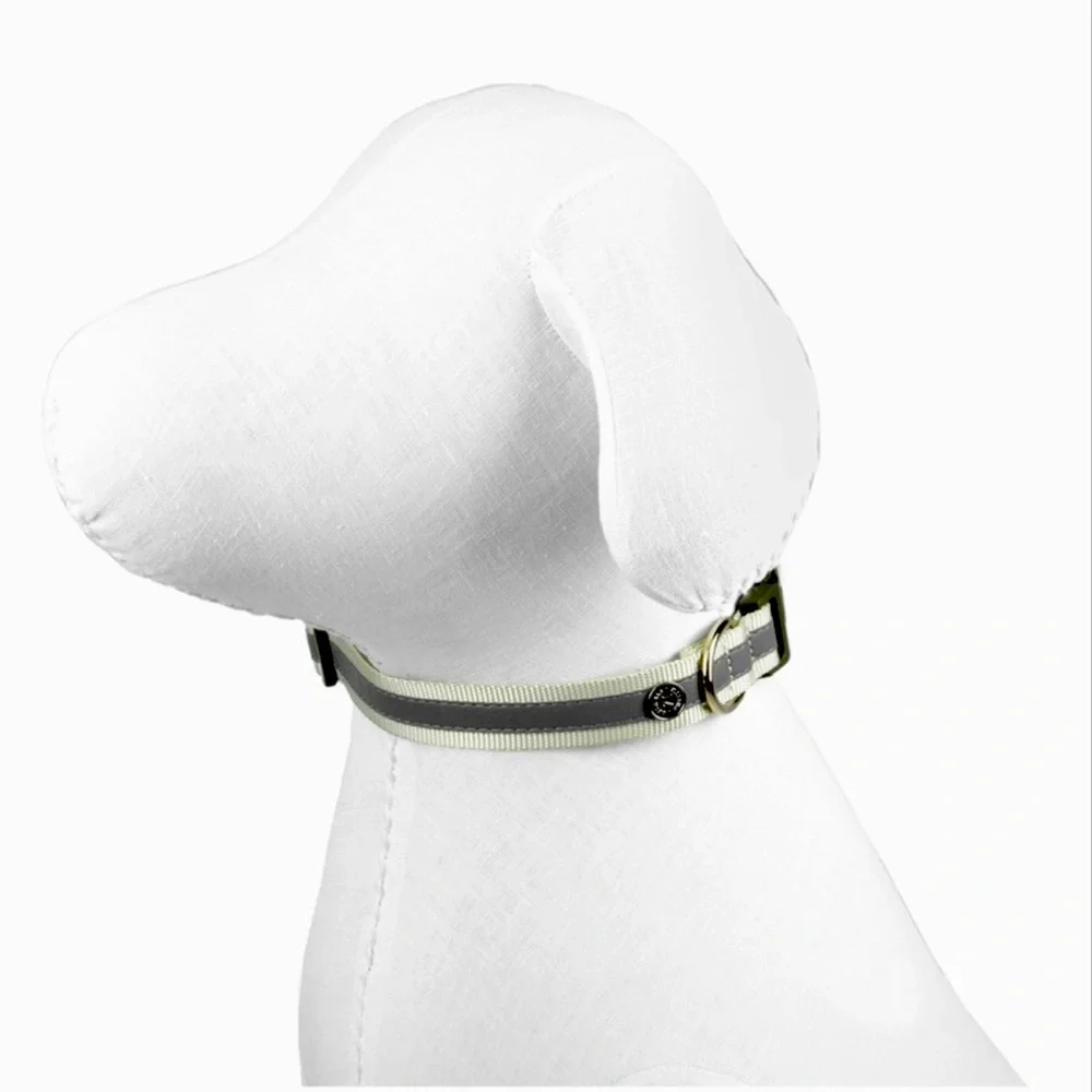 Martha Stewart Adjustable Nylon Dog Collar Color Bowtie Tan Size 20/L