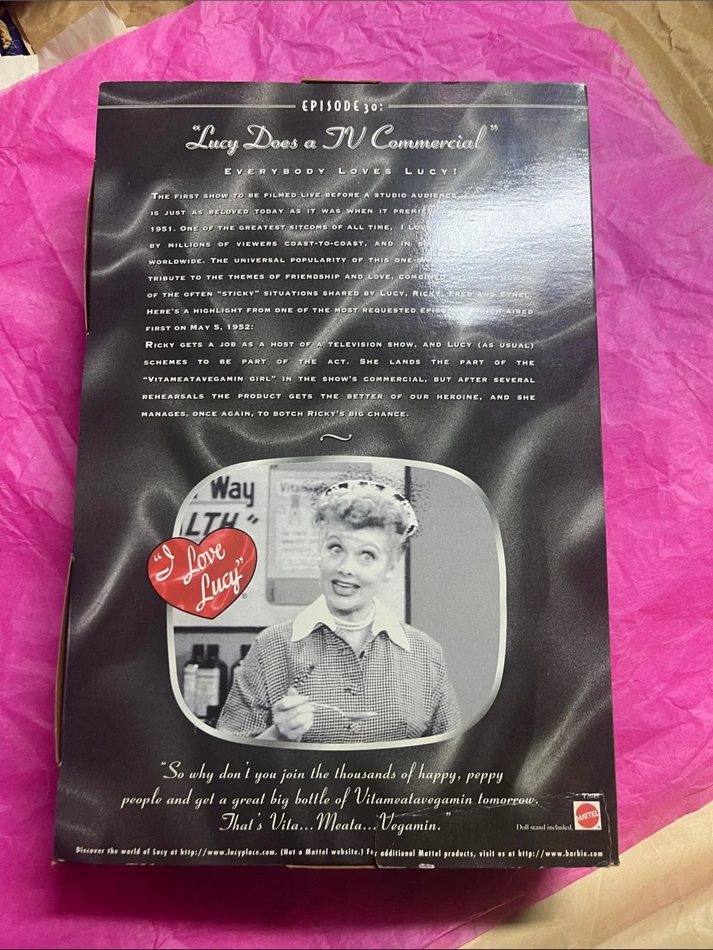 1997 I Love Lucy Collector Barbie “Lucy Does a TV Commercial” NRFB