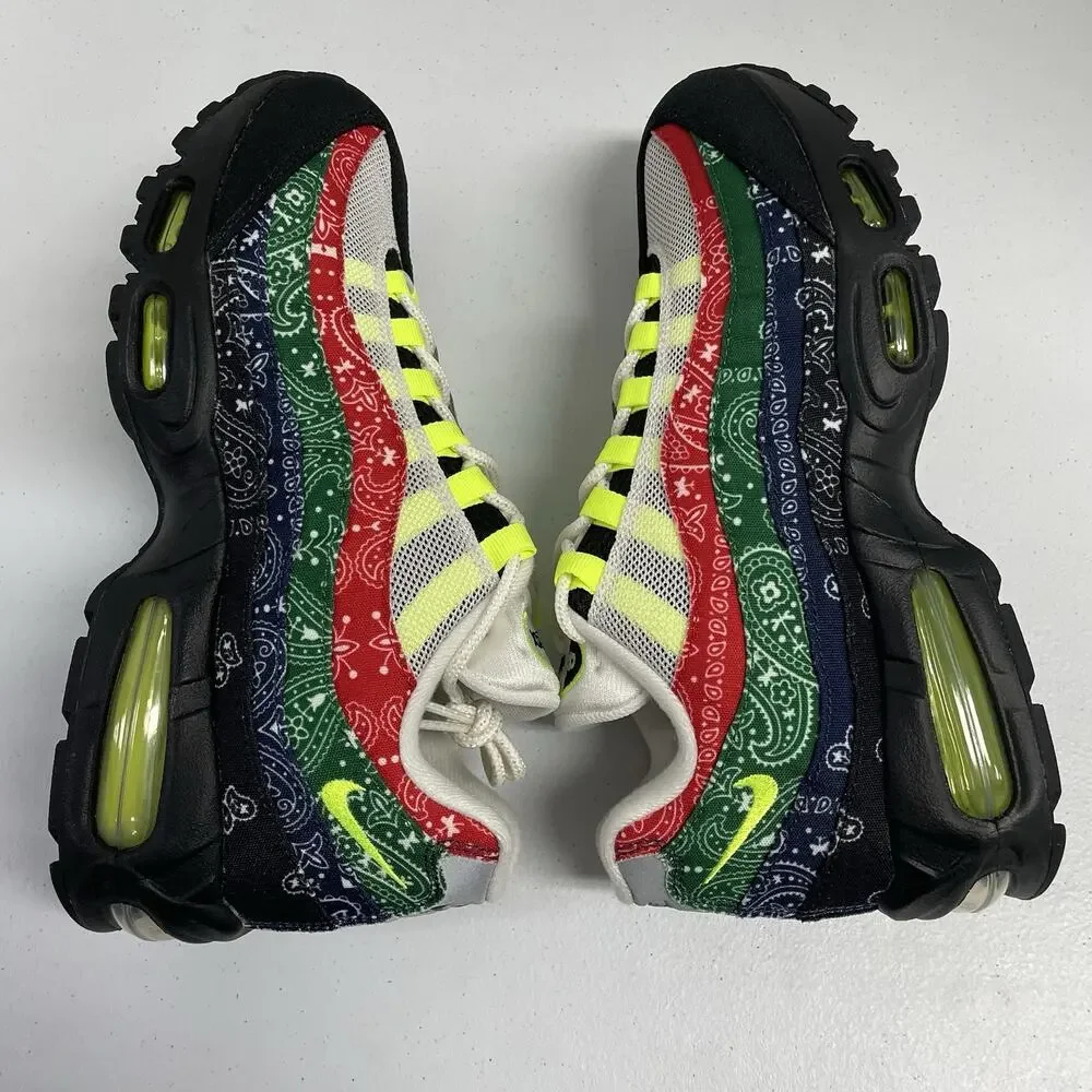 Nike Air Max 95 OG Big Bubble Paisley Neon IQ0620 100 Size 6.5 Men Size 8 Women