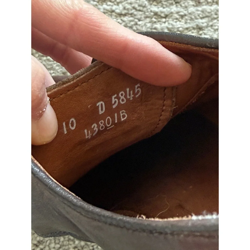 Allen Edmonds Park Avenue Oxford Men 10 MAHOGANY Leather Cap Toe Dress Shoes USA