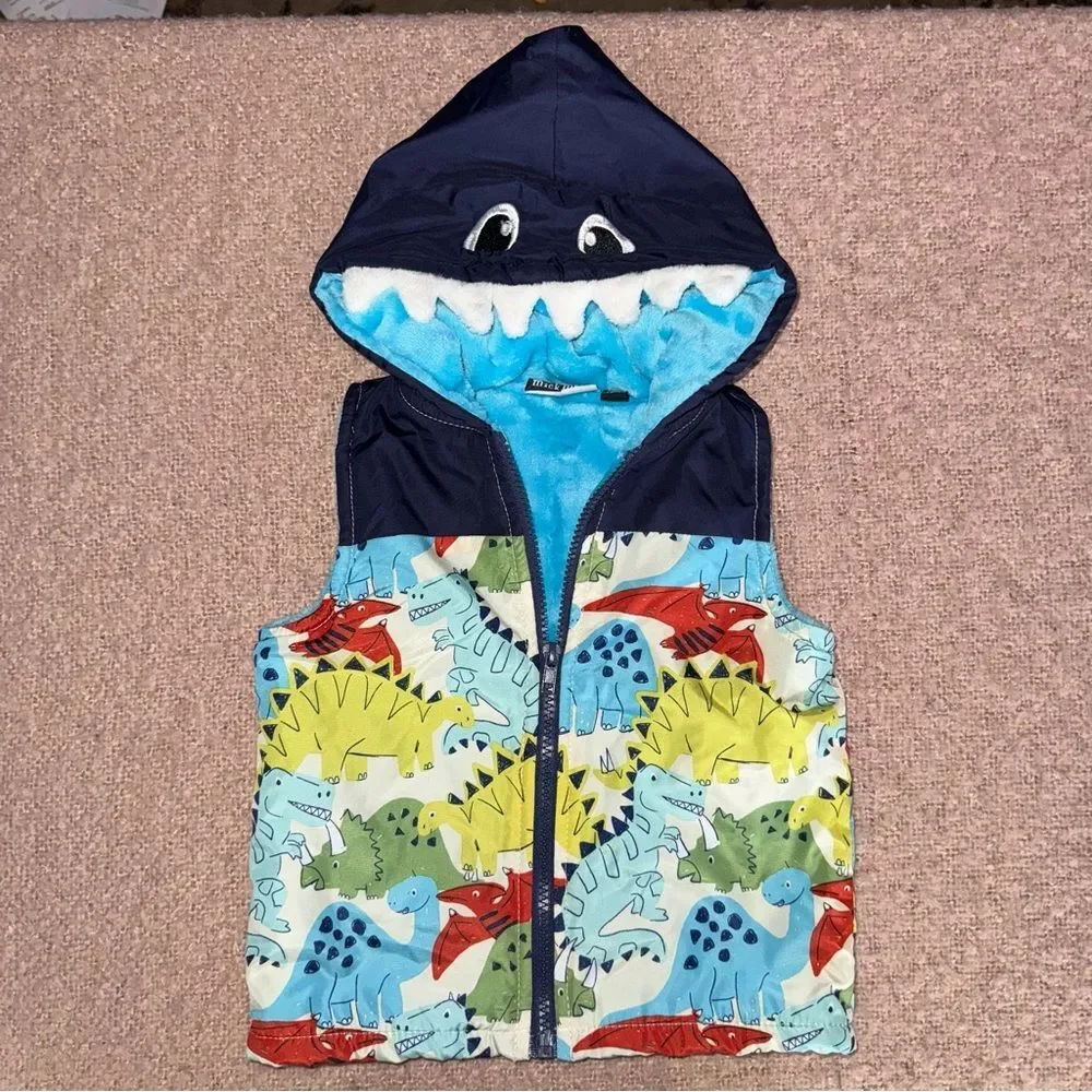Mick Mack size 24 months Dinosaur Hooded Vest for Kids