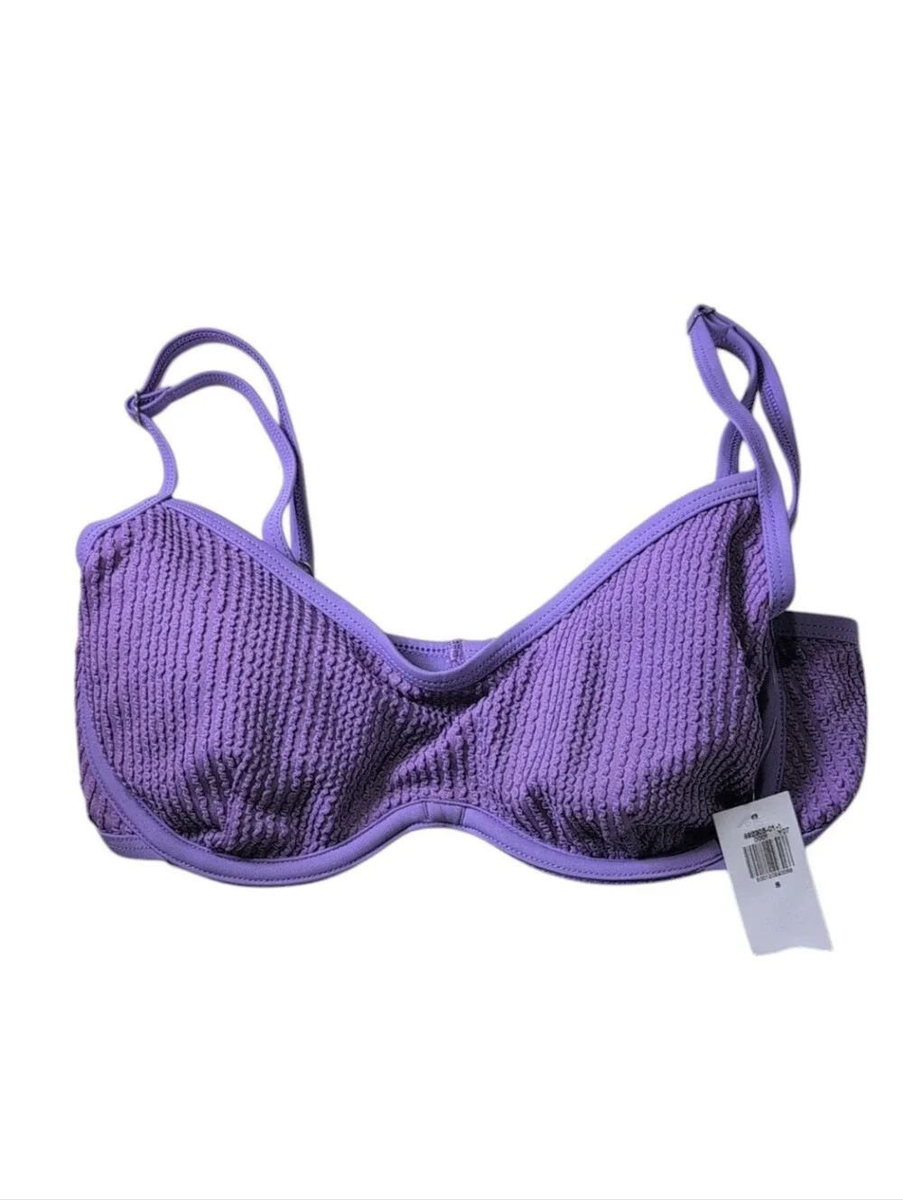 Old Navy Purple Textured Bikini Top with Underwire Size Small