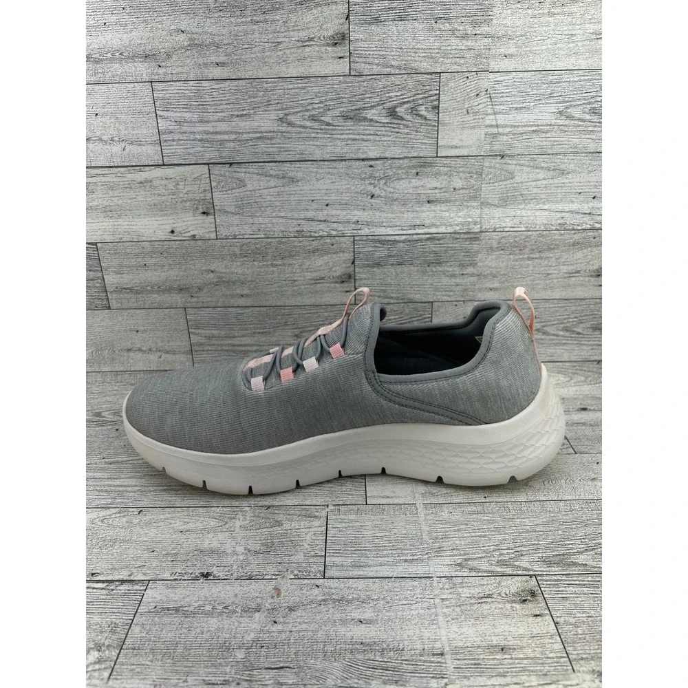 Skechers GoWalk 6 Women Size‎ 10 Grey Pink Slip On Walking Shoes 124956 GYPK
