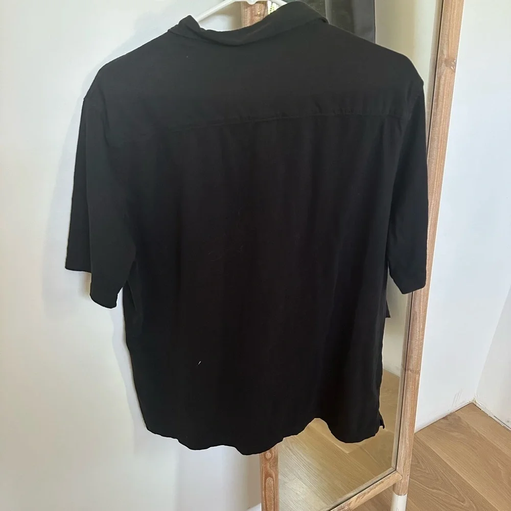 George Men's 100% cotton Black Button-Up Shirt