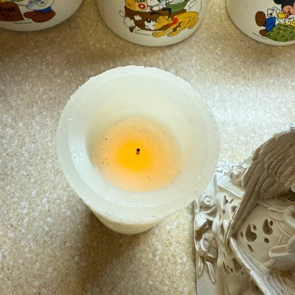 Worldwide Home  Angel Flameless Candle Holder Lantern LED Lighted Candle