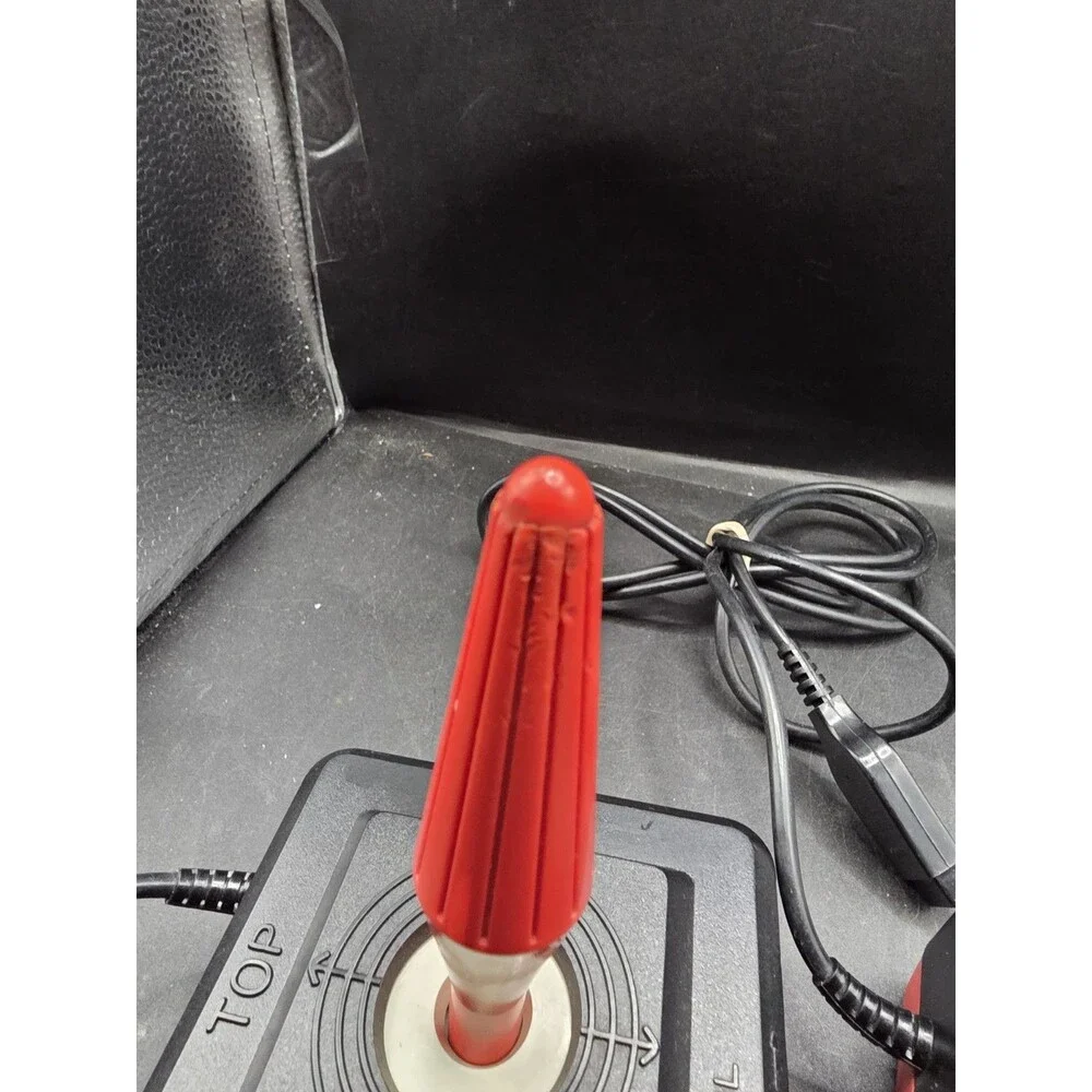 Lot of 2 Wico Command Control Joysticks Atari 5200 Red Black Vintage UNTESTED
