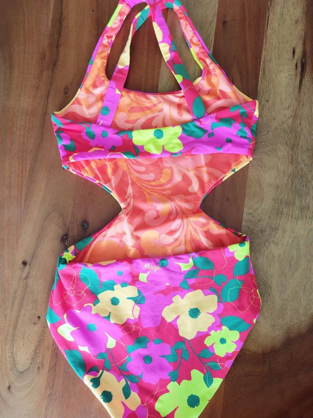 Maaji Crayonflower Aurora One Piece Girls Swimsuit Bold Reversible 2 in 1