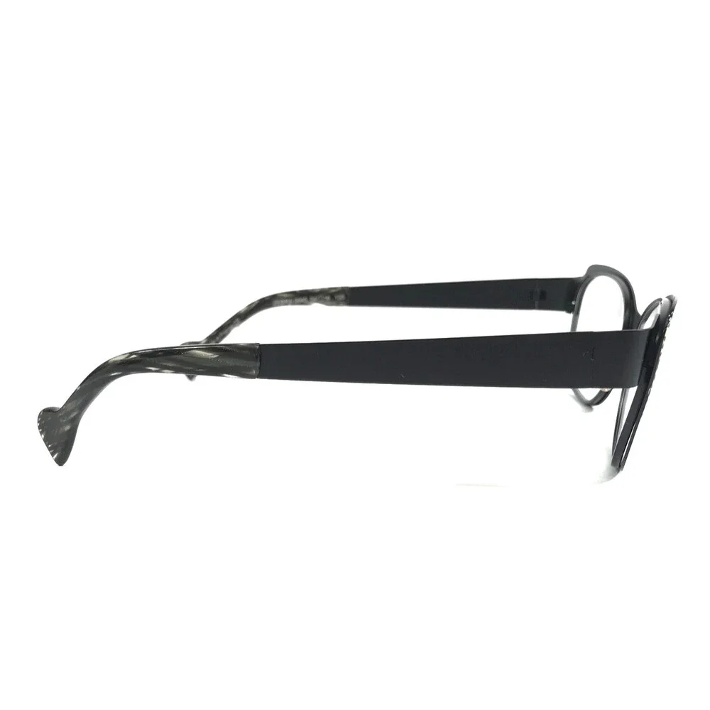 BOZ Eyeglasses Frames ZEBRA 0040 Black Green Panther Half Rim 54-16-135