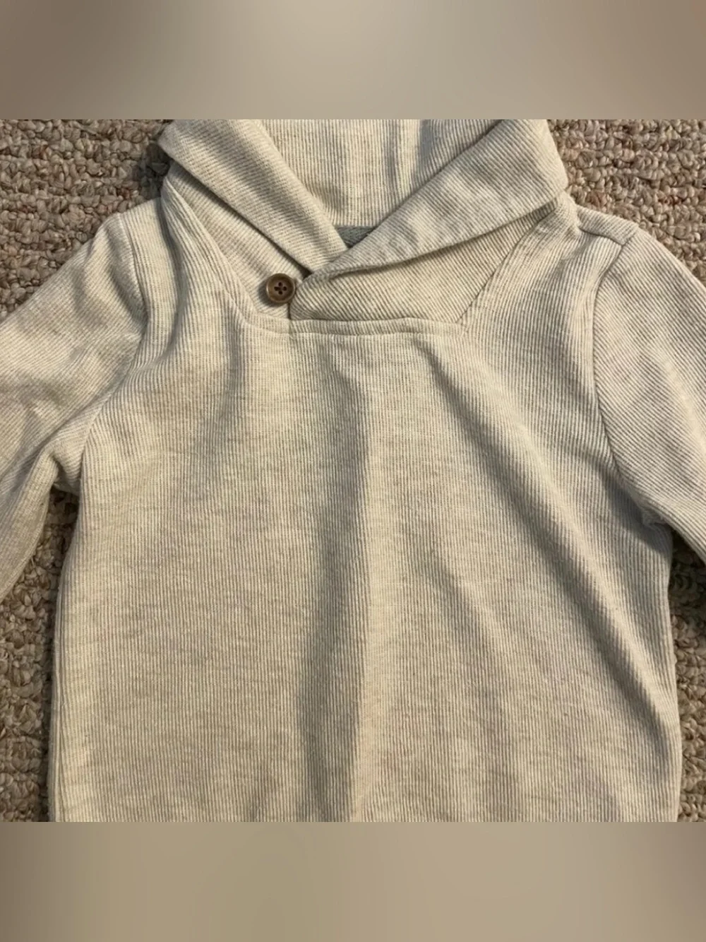 Old Navy Cream Shawl-Collar Hoodie Pullover