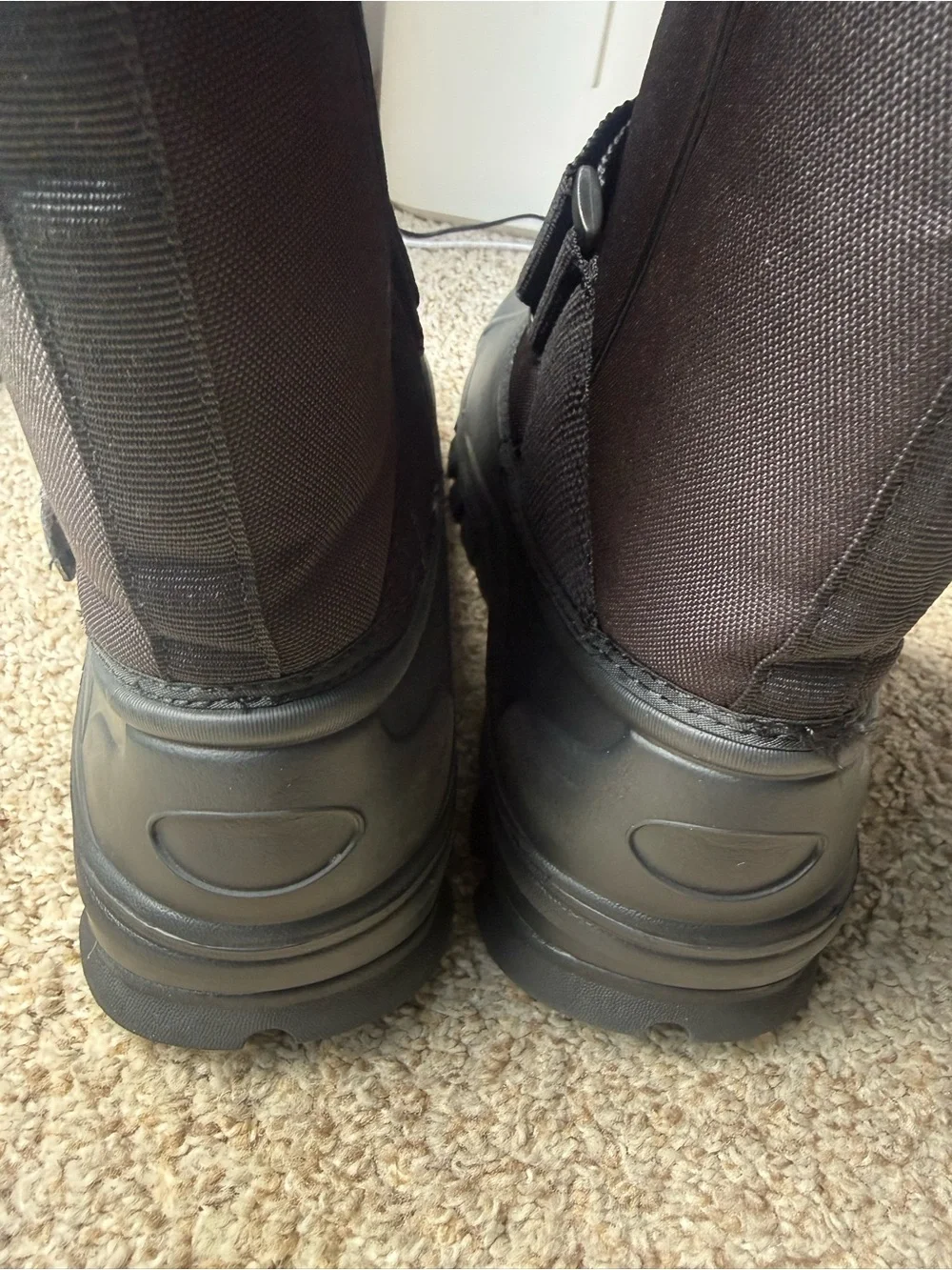 Hobibear Men’s Black Waterproof Snow Boots, Insulated Pull-On Winter Size 13