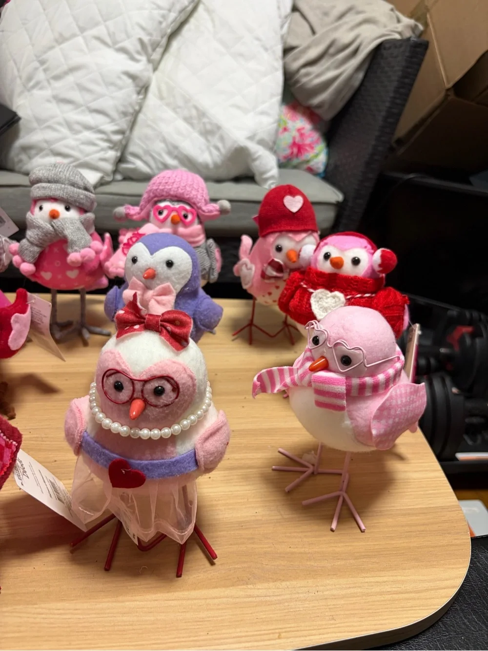 Lot of 21 Valentine’s Day Fabric Birds