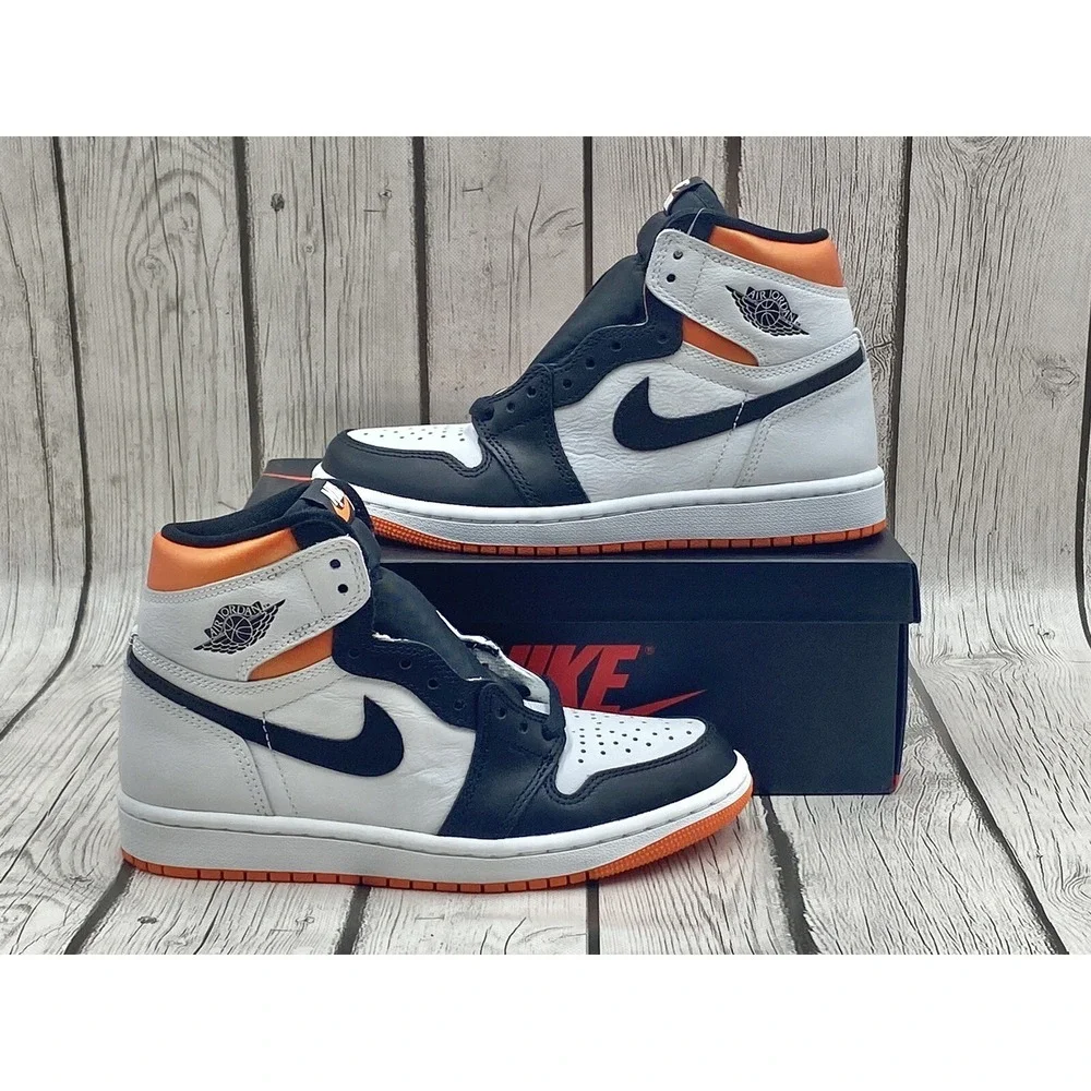 Nike Men's Air Jordan 1 Retro High Electro Orange Size‎ 4 555088-180 New