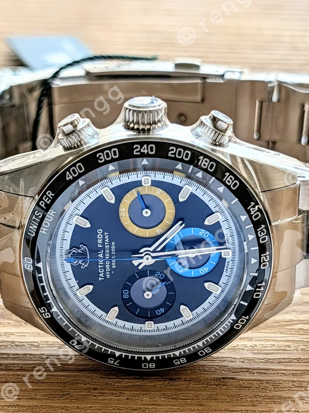 Men's Stainless Chronograph Mod Watch Tactical Frog Sapphire Solar-powered