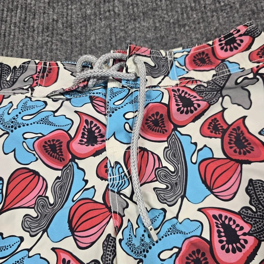 Vintage Vilebrequin Swim Shorts Mens Small Multicolor Floral Drawstring‎ Lined