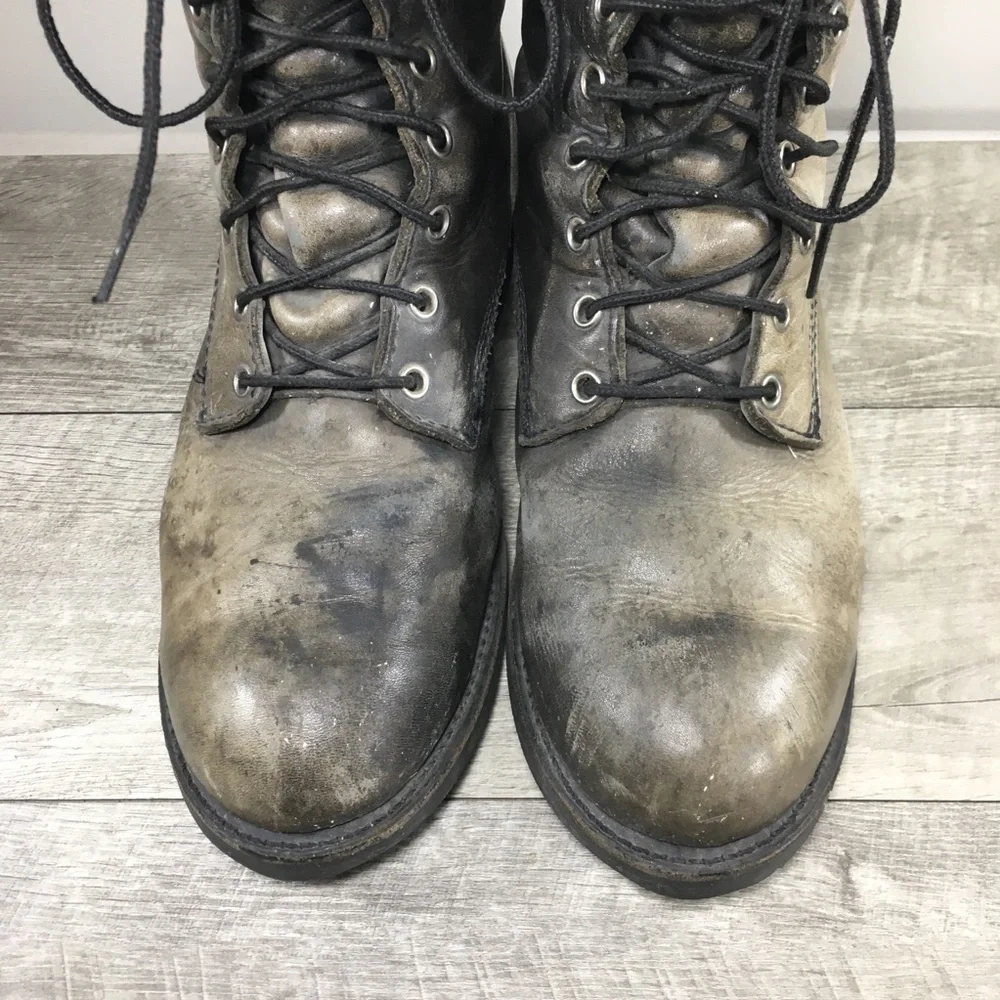 Red Wing 980 Waterproof Leather Soft Toe Motorcycle Men's Biker Riding Boots 10