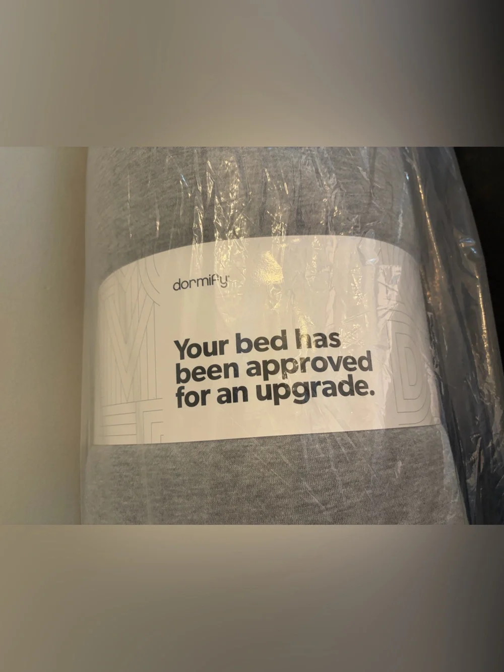 Dormify Grey Sweatshirt Dorm Headboard NWT