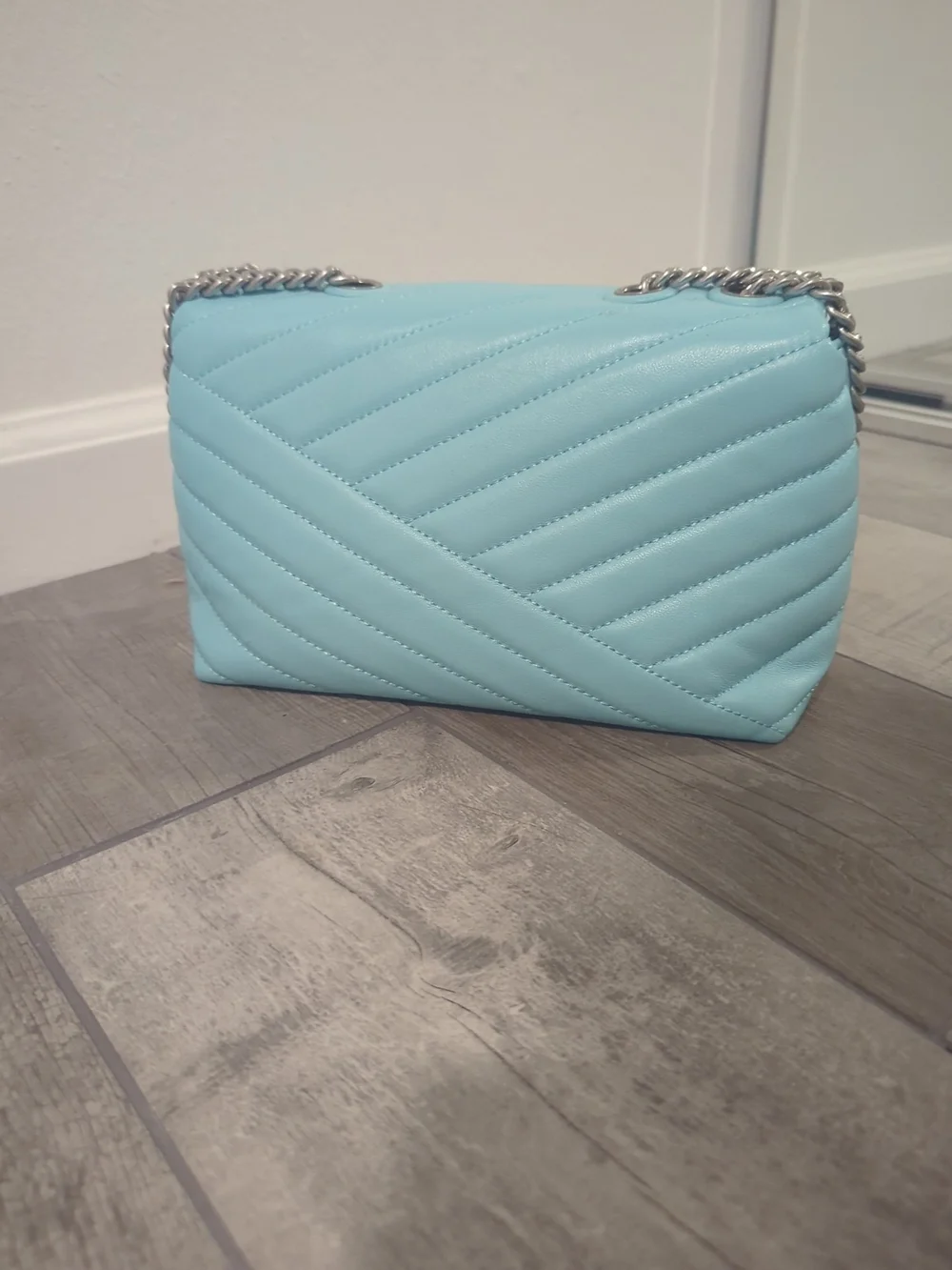 Authentic Tory Burch Kira Tiffany Blue Shoulder/Crossbody Bag