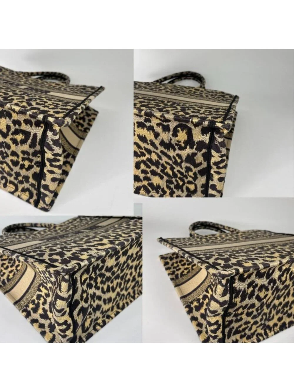 Dior Book Tote Bag Large Leopard