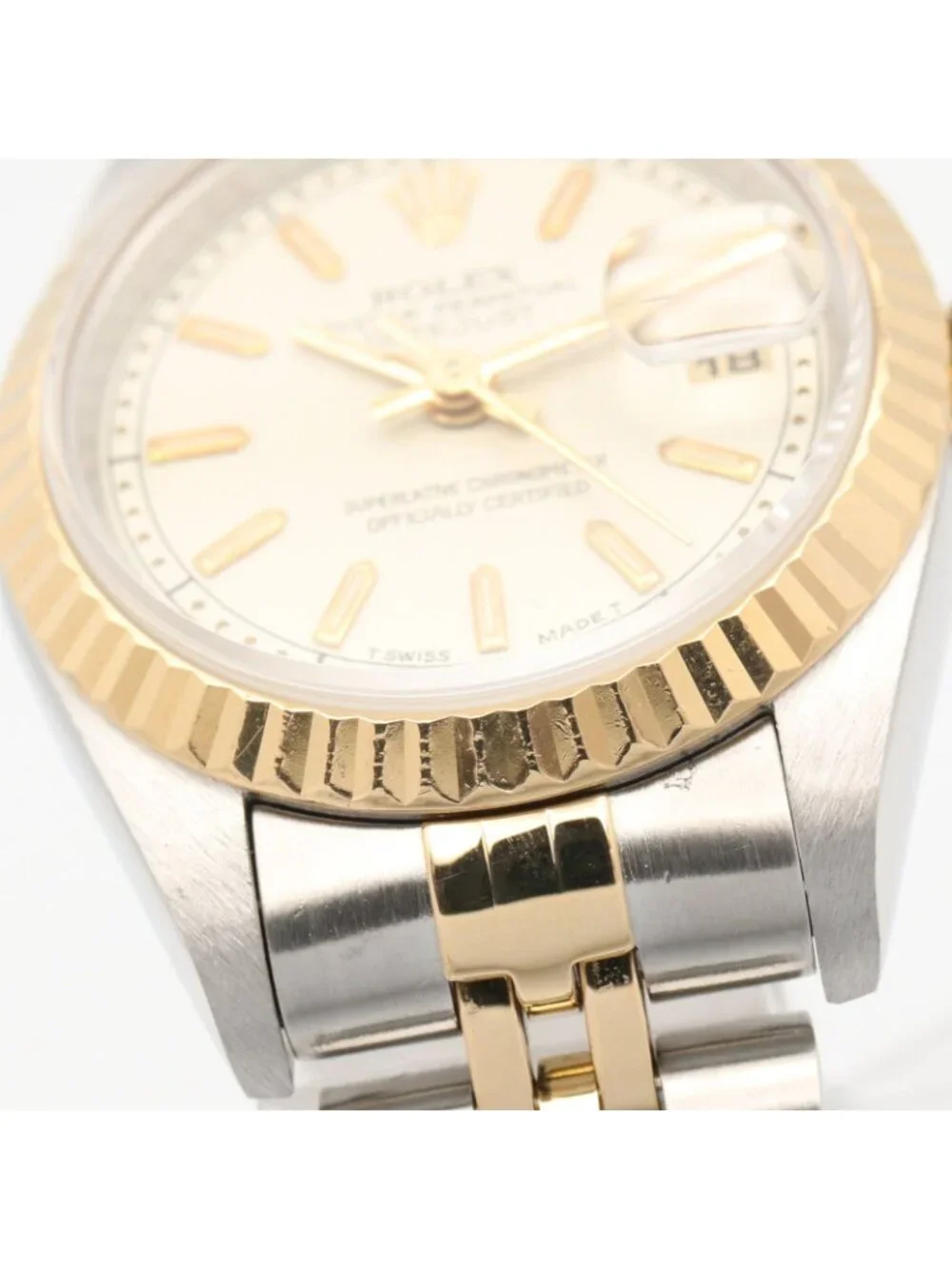 Rolex Watch Datejust T Number Ivory Con BA 18K Stainless Steel