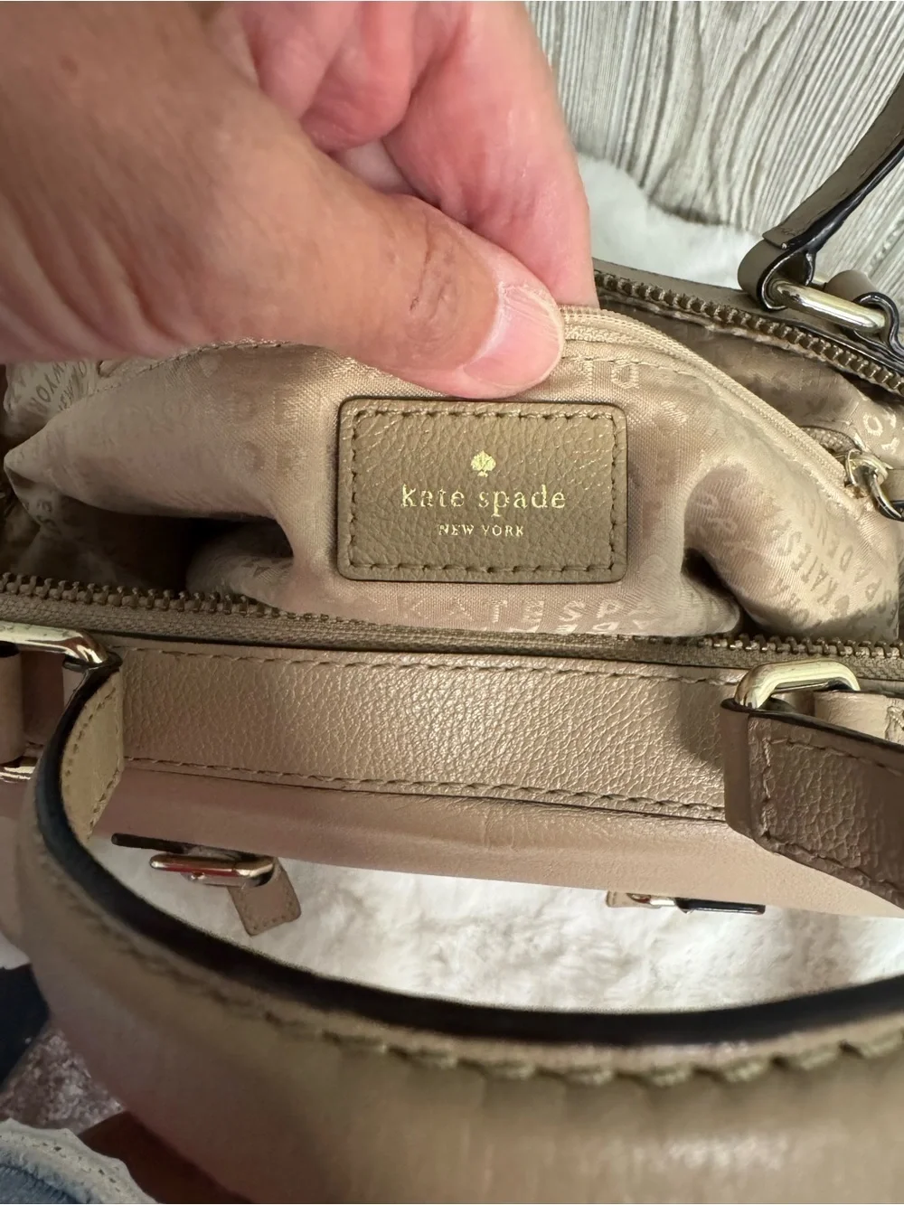 kate spade structured leather