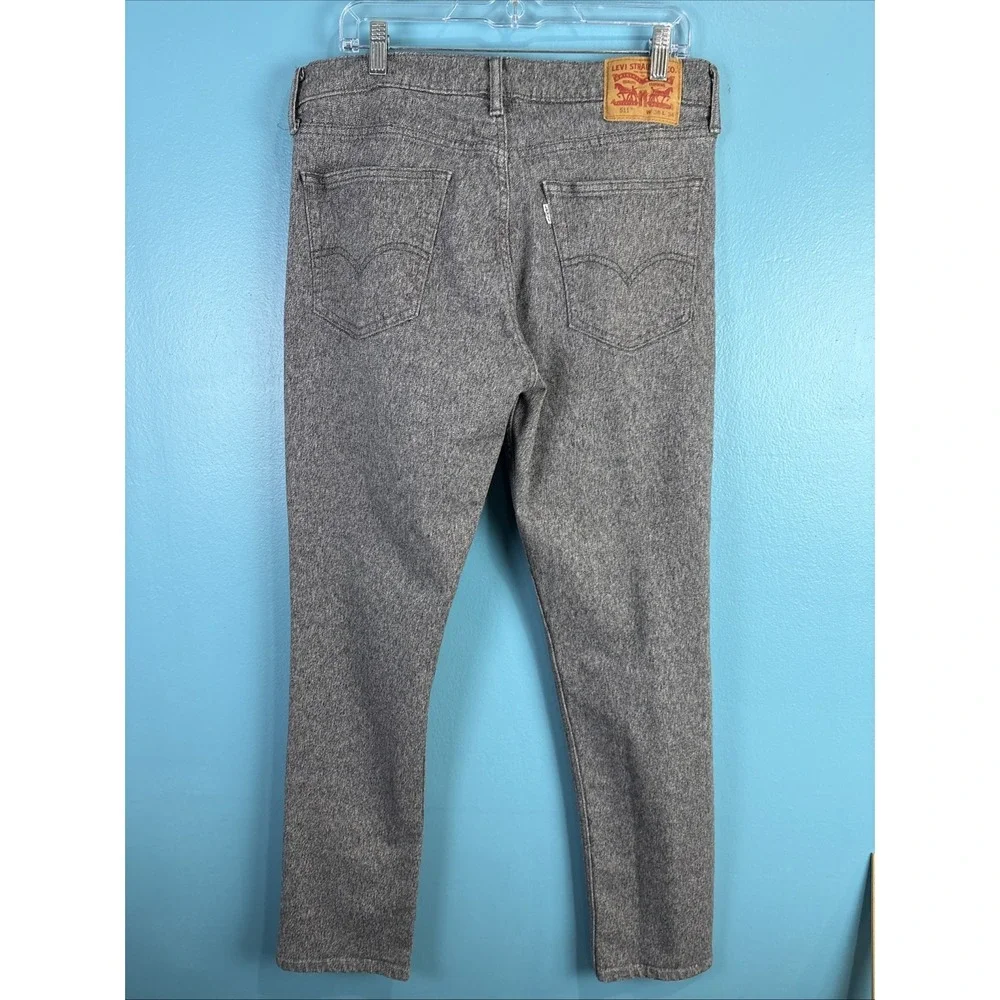 Levi's 511 Black/Gray Chambray 36x34 Cowboy USA Rockabilly