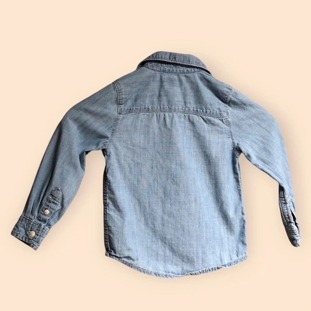 OshKosh B’gosh Kids Cotton Denim Button Front Shirt Collared Baby Kids 3T