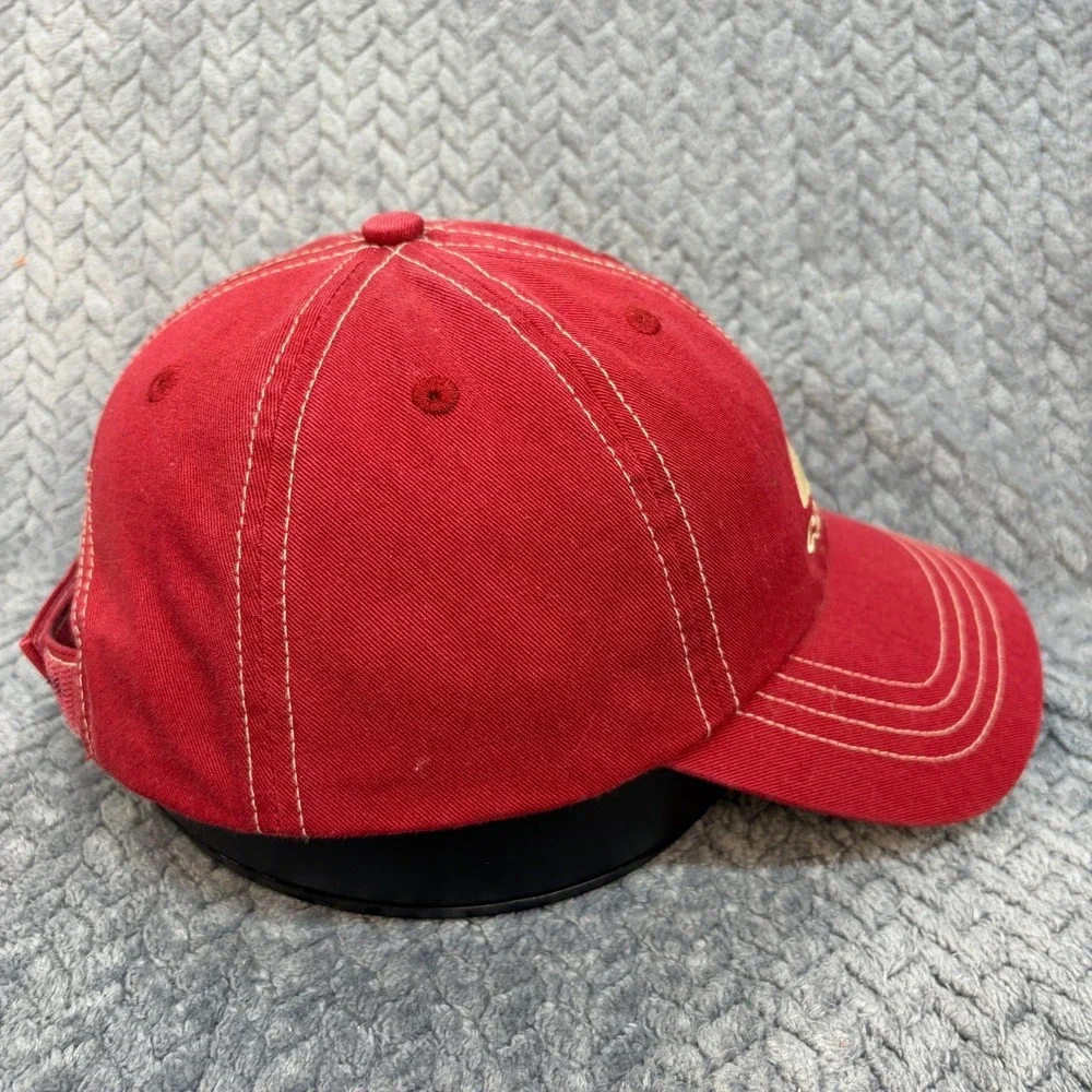 Cremieux Mens Red Team Cremieux Embroidered Cotton Adjustable Baseball Hat Cap