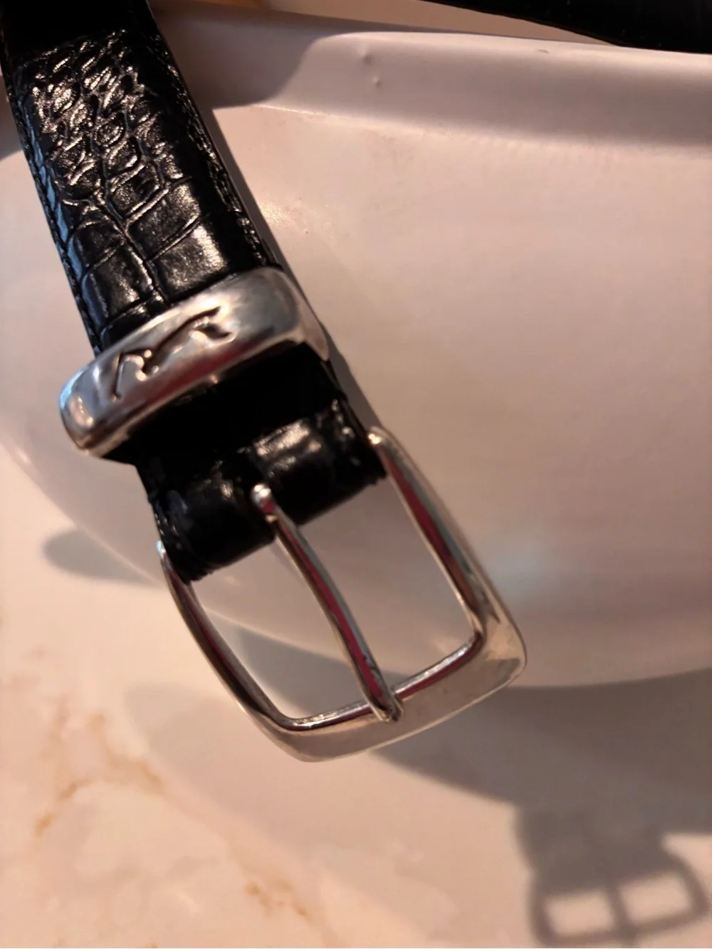 Silpada Designs black leather belt