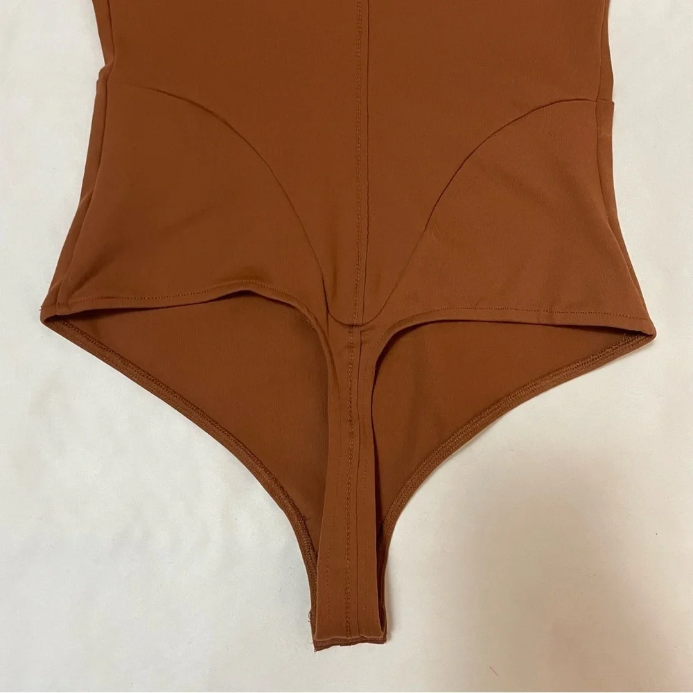 New Free People Long Sleeve Brown Bodysuit Size XS