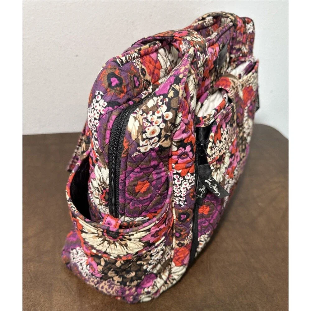 Vera Bradley Rosewood Stroll Around Diaper Bag w/ Changing Pad & Stroller Straps