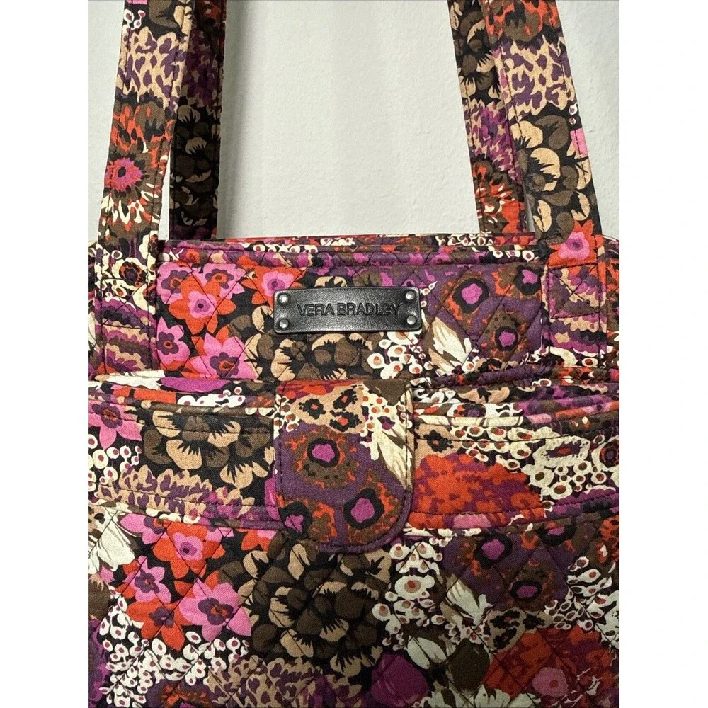 Vera Bradley Rosewood Stroll Around Diaper Bag w/ Changing Pad & Stroller Straps