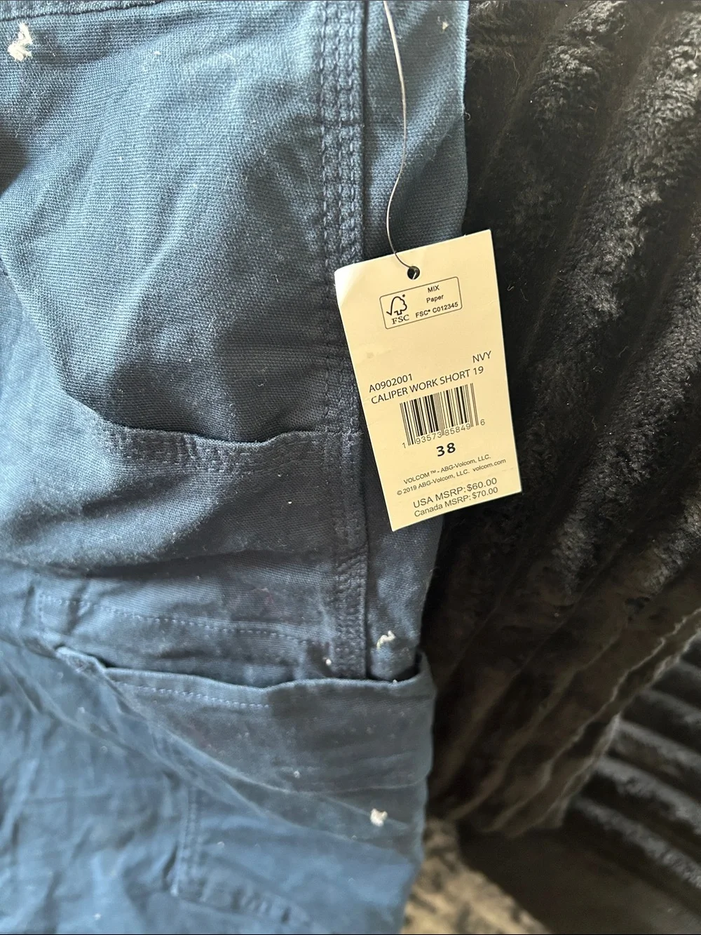 Volcom Men's Blue Cargo Shorts with Utility Pockets