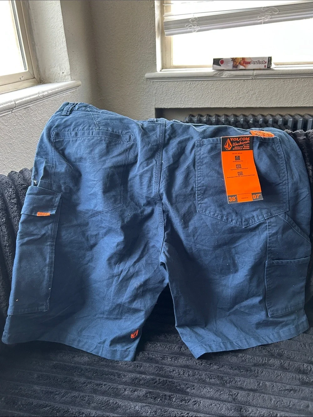 Volcom Men's Blue Cargo Shorts with Utility Pockets