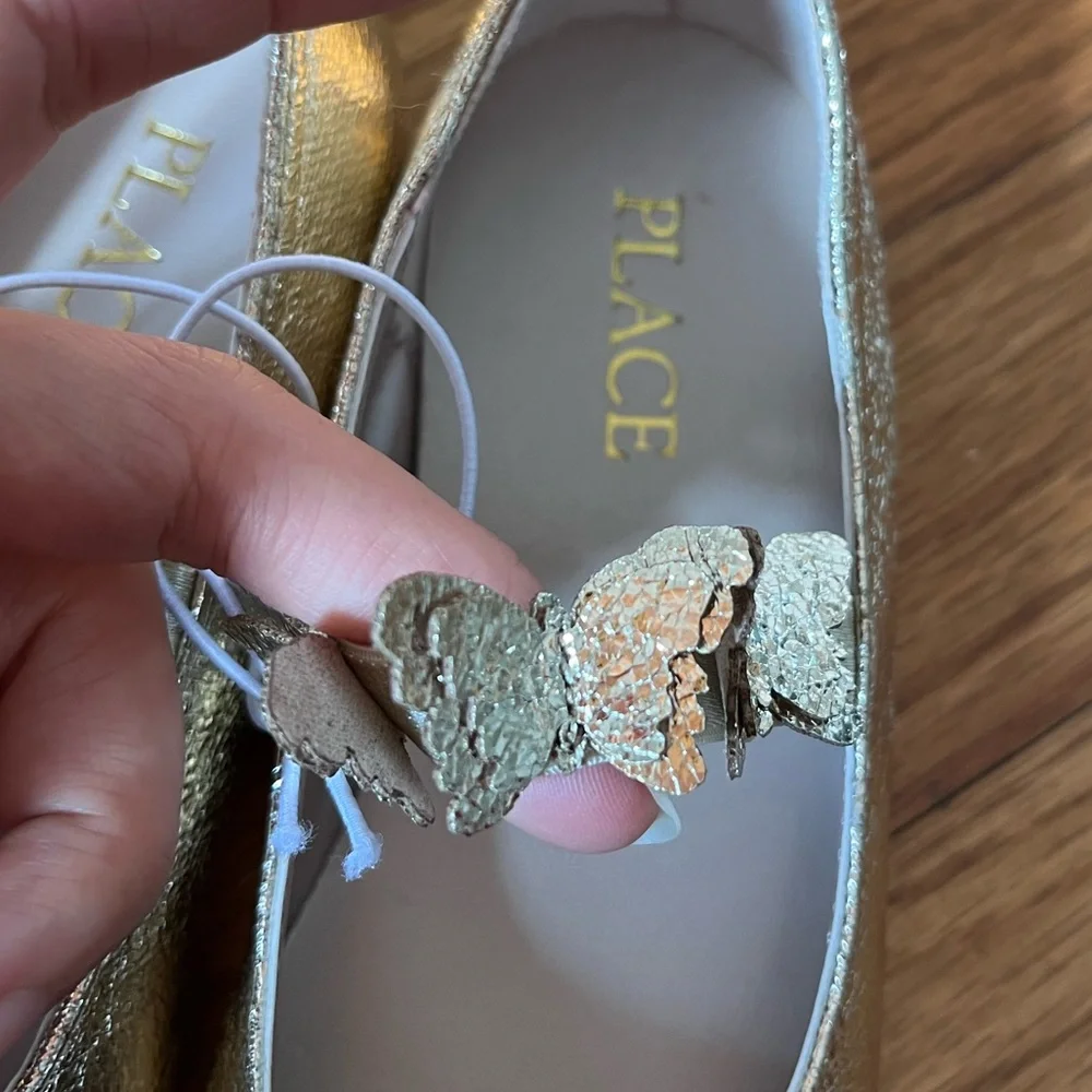 NWT Toddler Girl Gold Shoes
