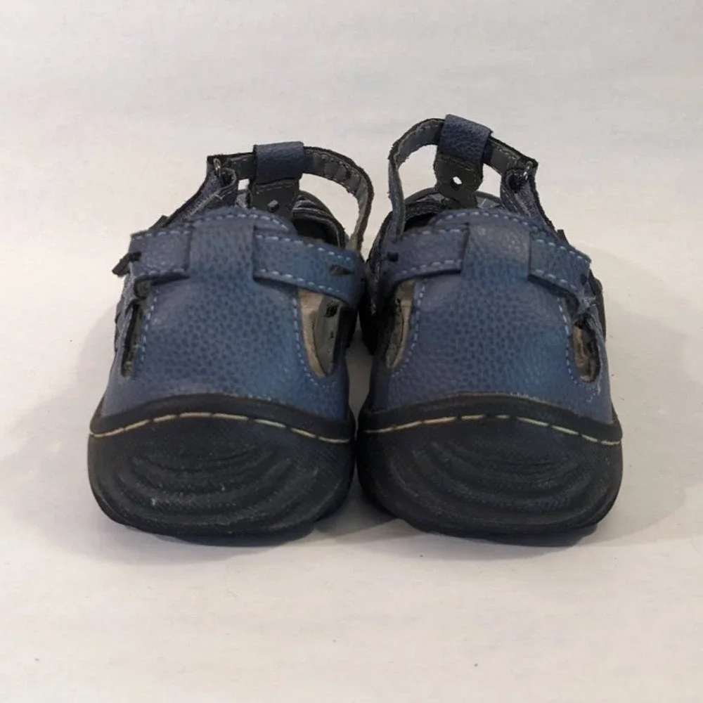 JBU by Jambu Wildflower Blue Vegan Leather Cutout Mary Jane Sandals Womens 6M