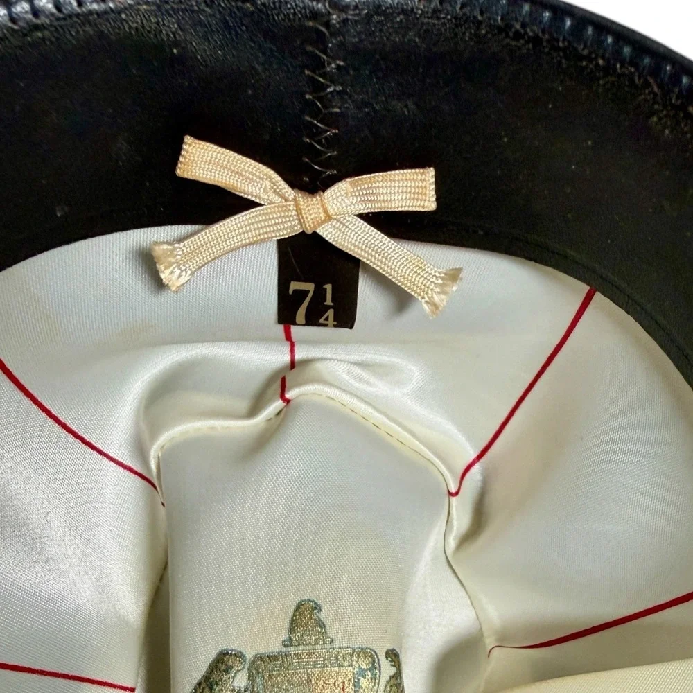 Vintage 50's Stetson Men's The Sovereign Velour Fedora Hat Feathers Brown‎ 7 1/4