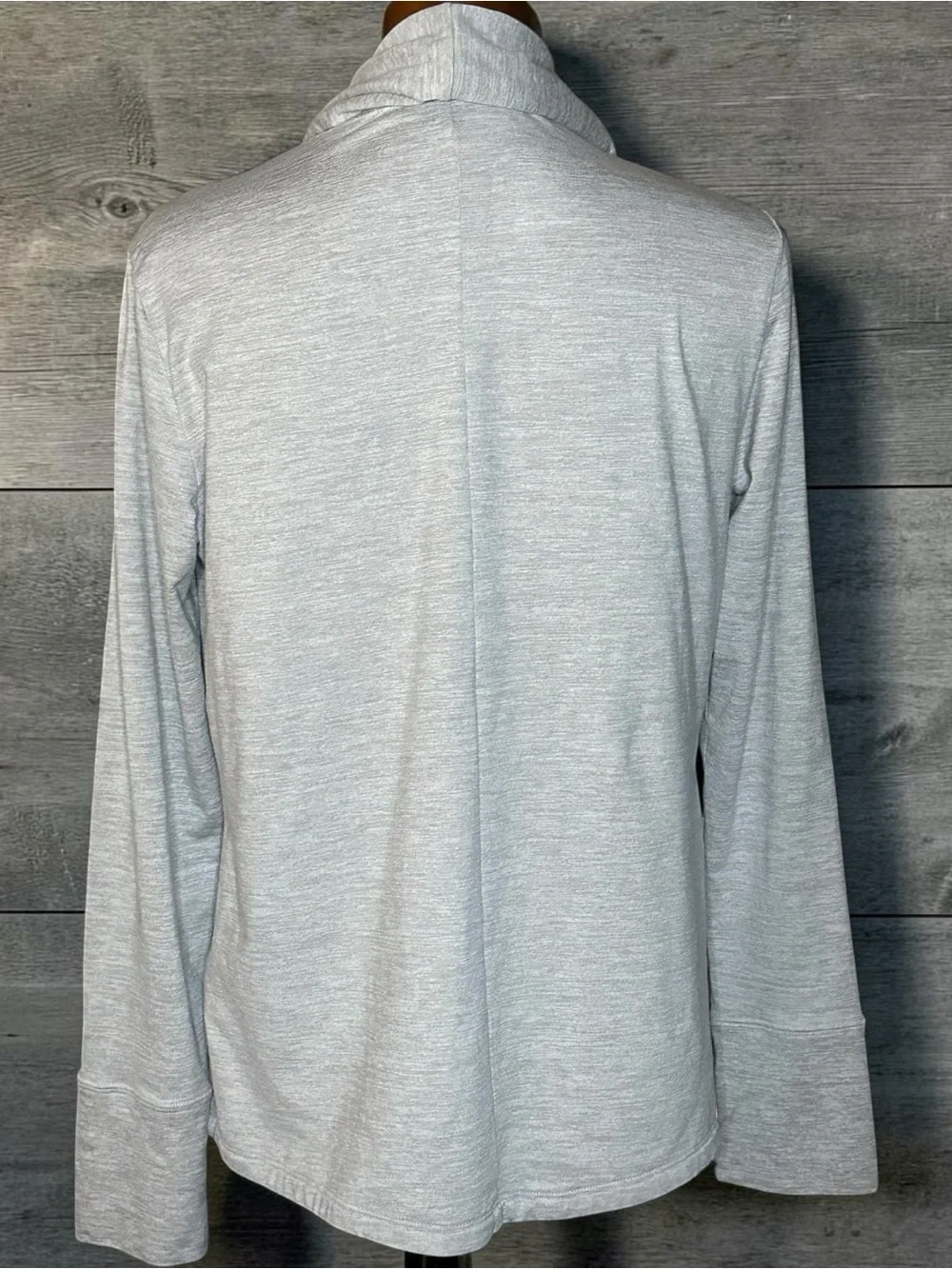 Nike Dri-FIT Yoga Cardigan Women’s Small Gray Draped Waterfall Open Front