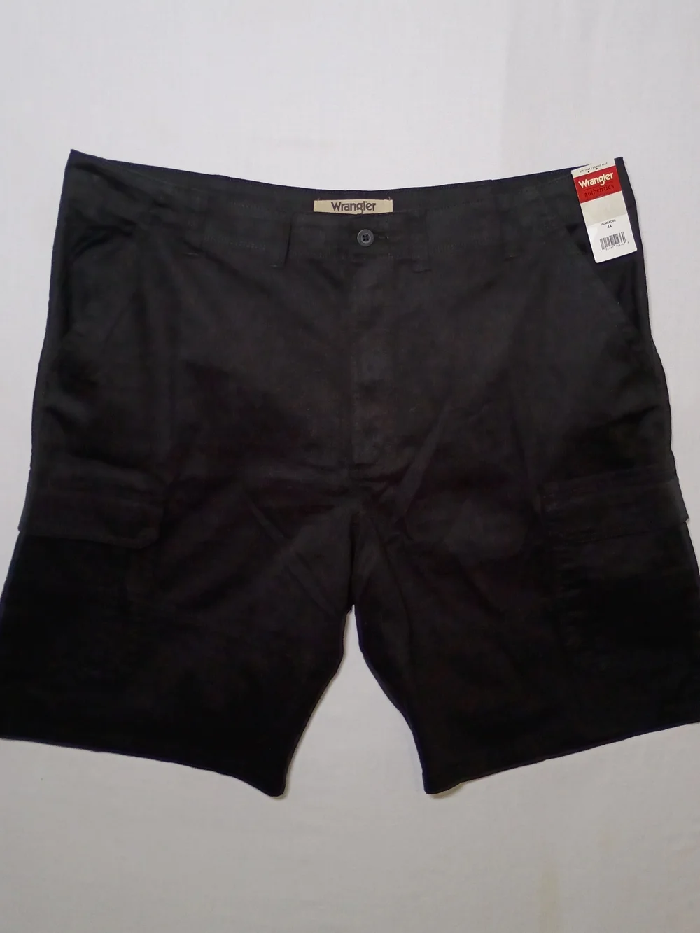 Wrangler Authentics Mens Five Star Cargo Shorts 44 Black Relaxed 10ZM6ACBL