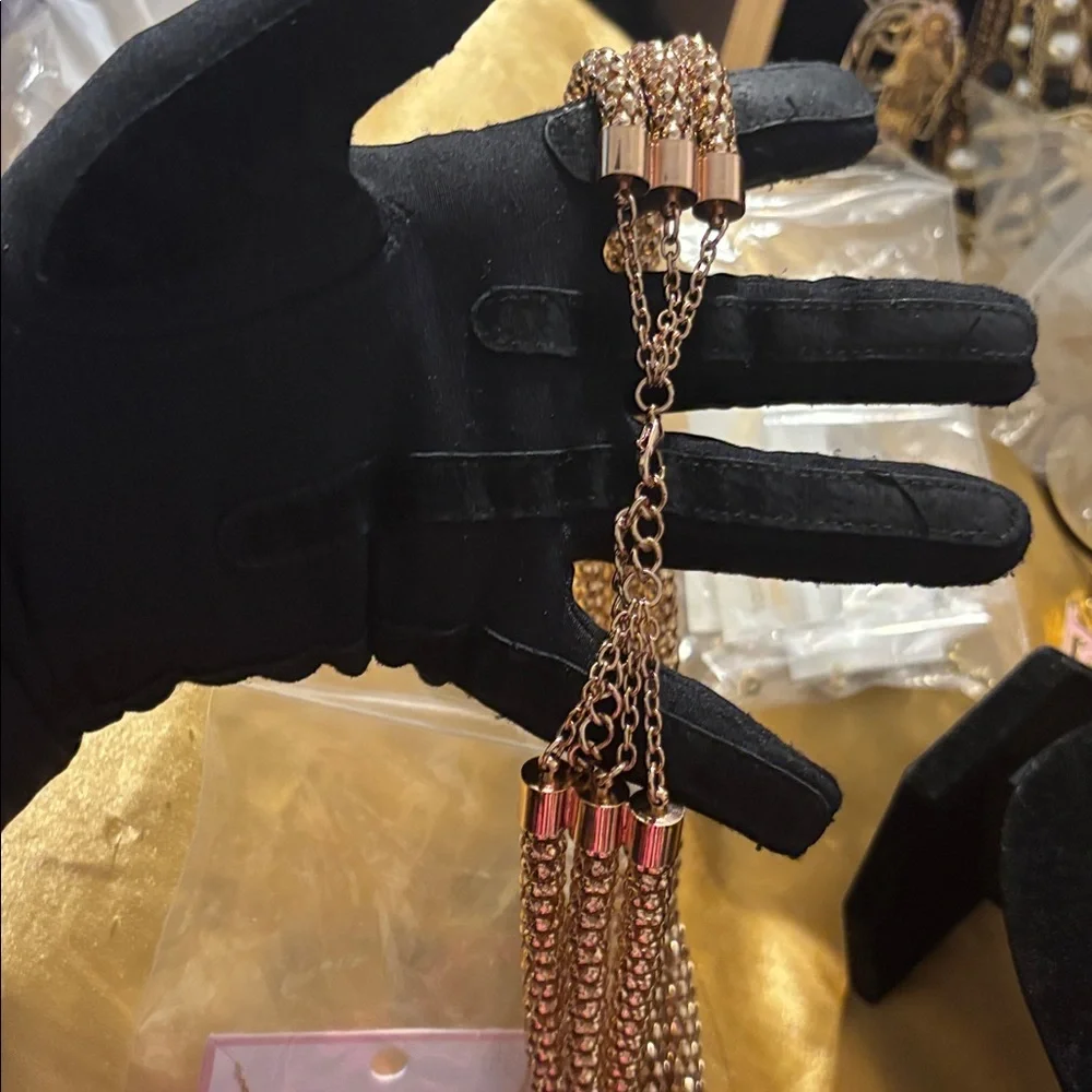 Elegant Rose Gold 3 tier Multi-Layer Necklace