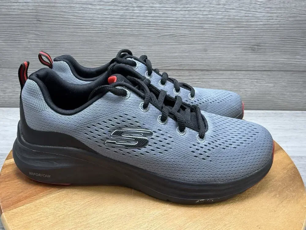 Skechers Mens Vapor Foam 404001L Gray Running Shoes Sneakers Size 6