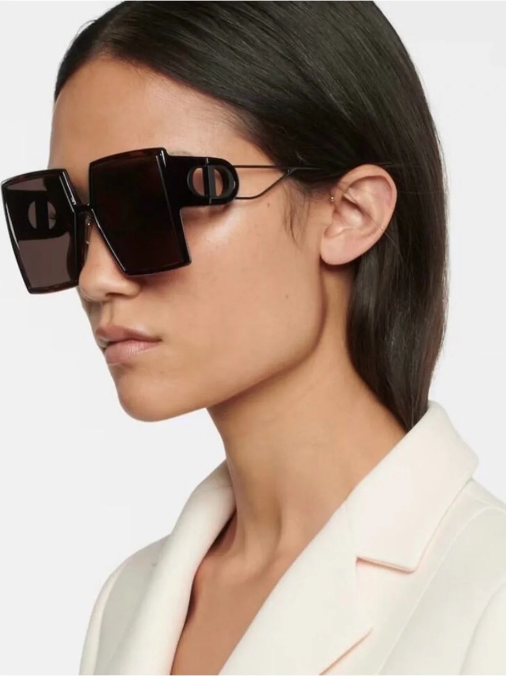 Authentic Dior Square Sunglasses in Purple with gold