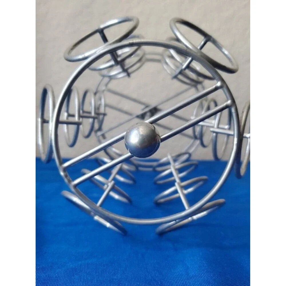 Chrome Spinning K-Cup Pod Carousel - Holds 24 Coffee Cups