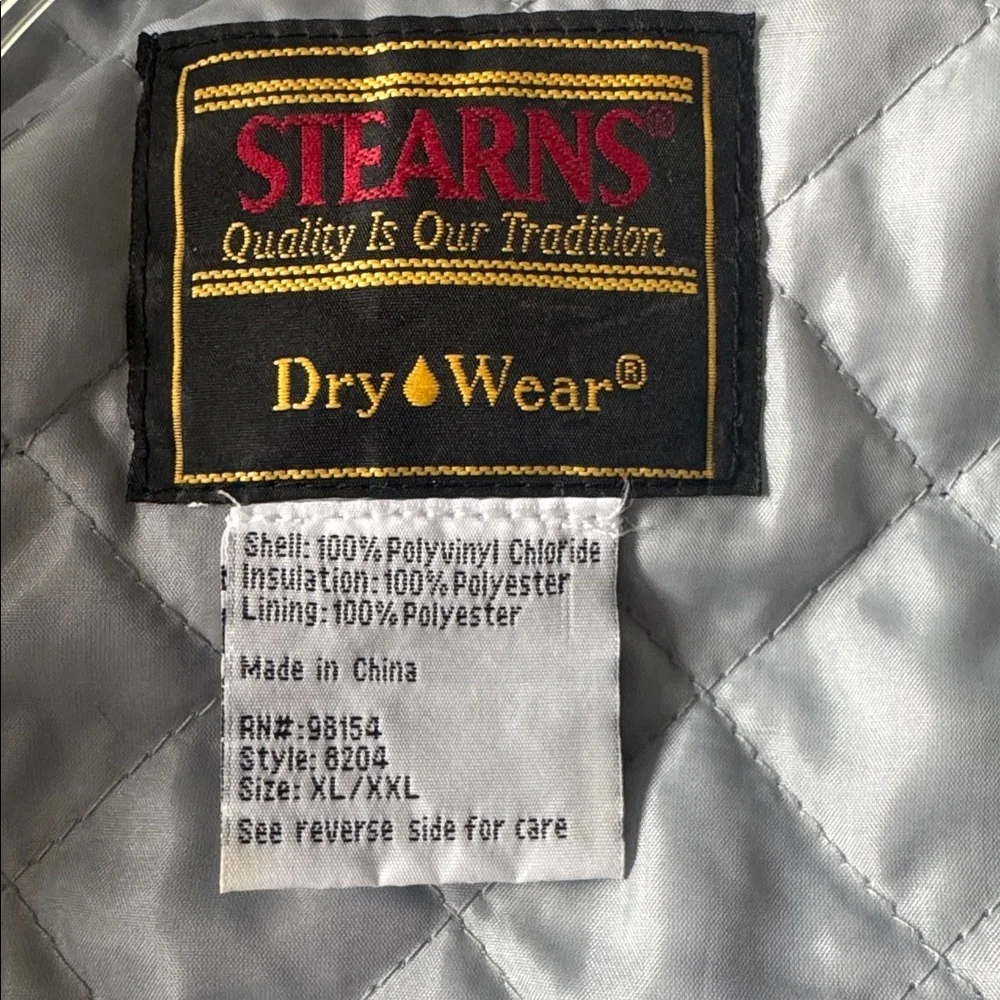 STEARNS Dry Wear Men's Hood Water Resistance Blue Raincoat Jacket Vintage XL/XXL
