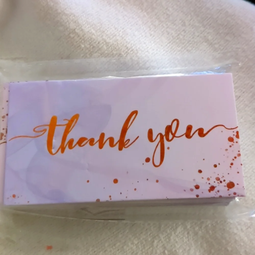 50 pack purple/gold Tonethank you cards New