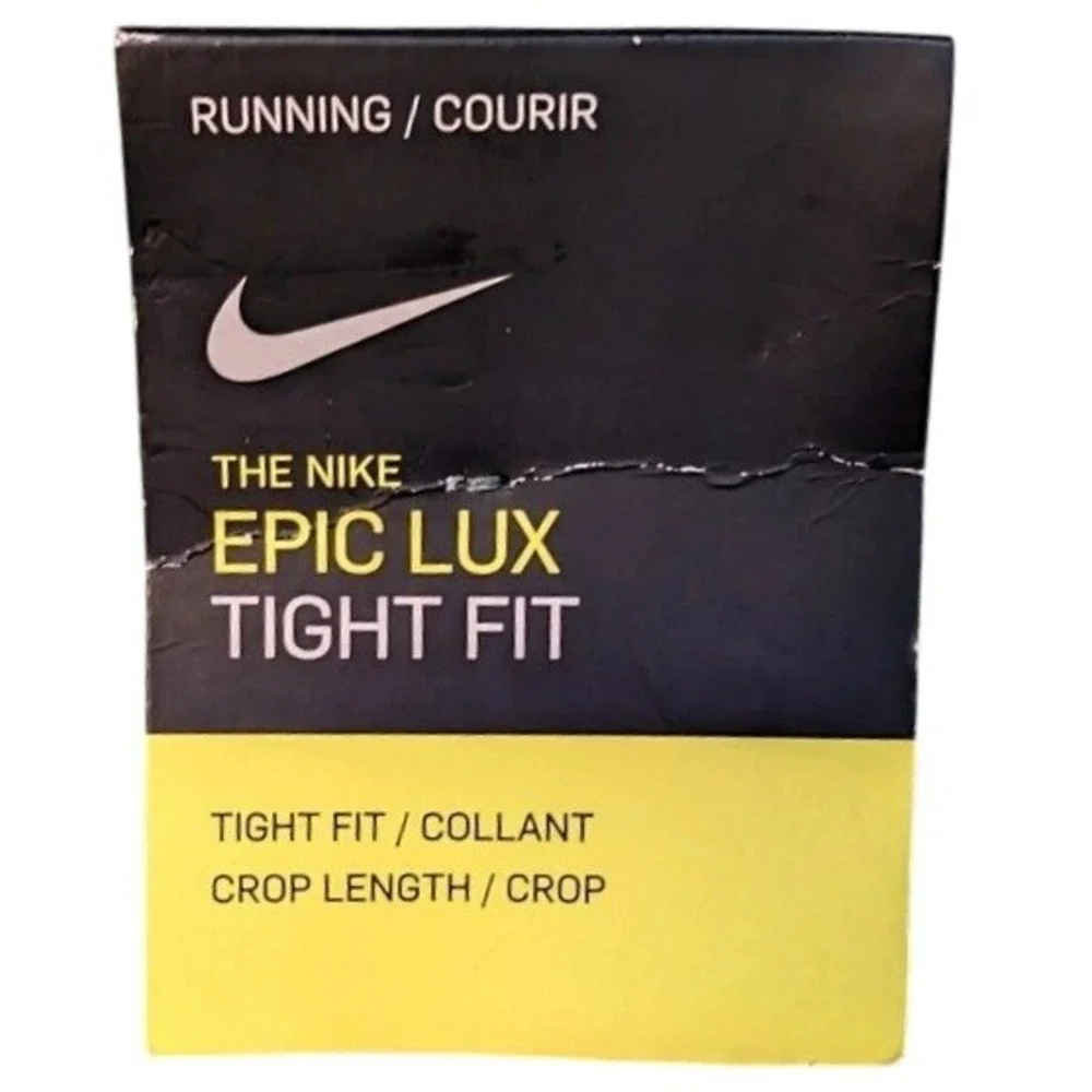 Nike~Epic Lux Running Crop Tights~Alligator Green Heather~Small~AV8191-326 💥NWT