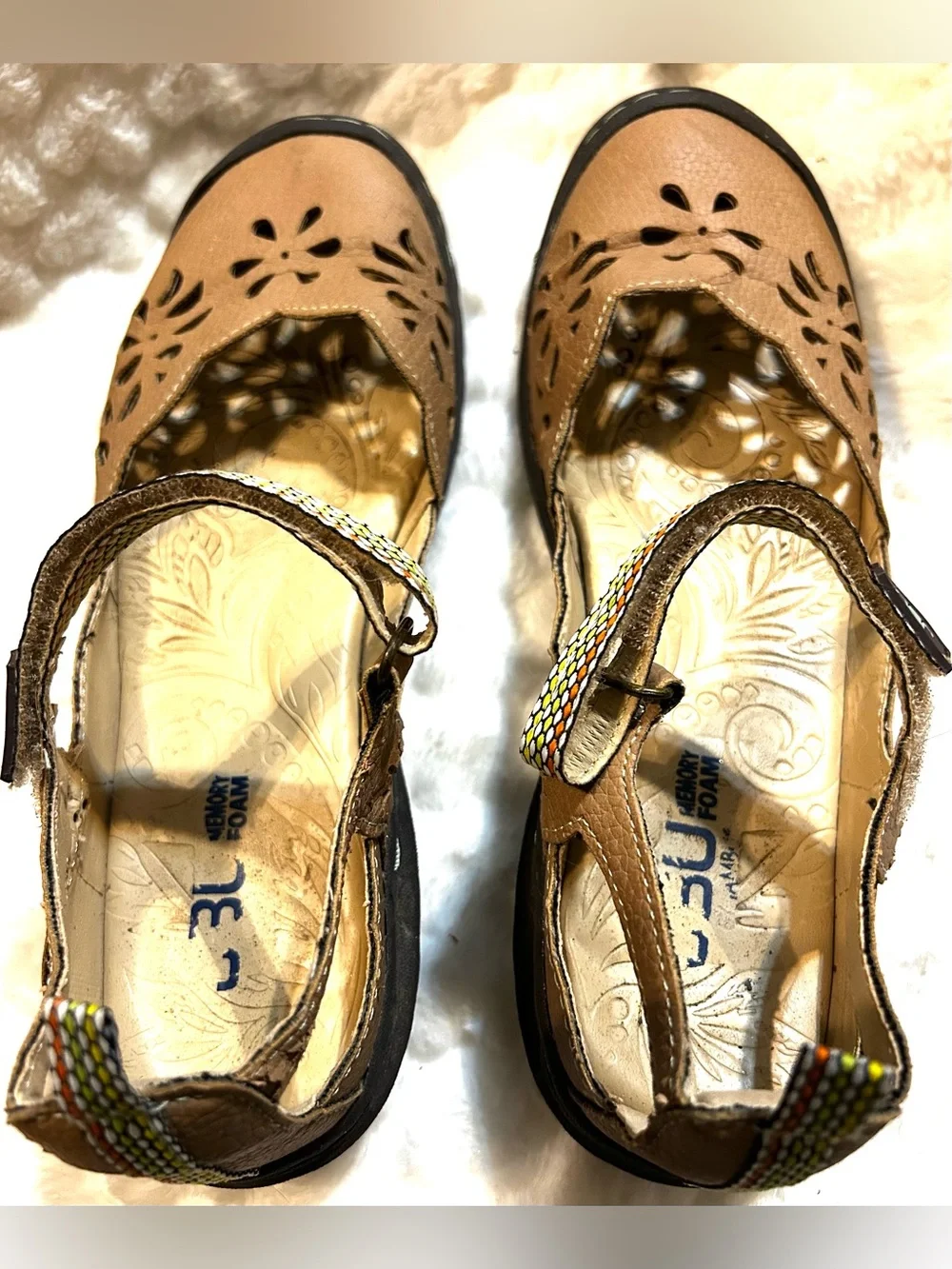 JBU Bellerose Encore tan  Mary Jane flats size7.5m
